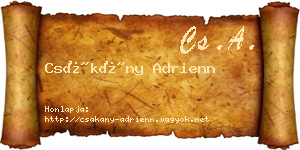 Csákány Adrienn névjegykártya