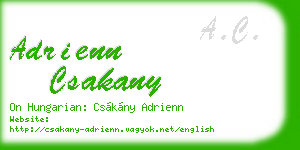 adrienn csakany business card